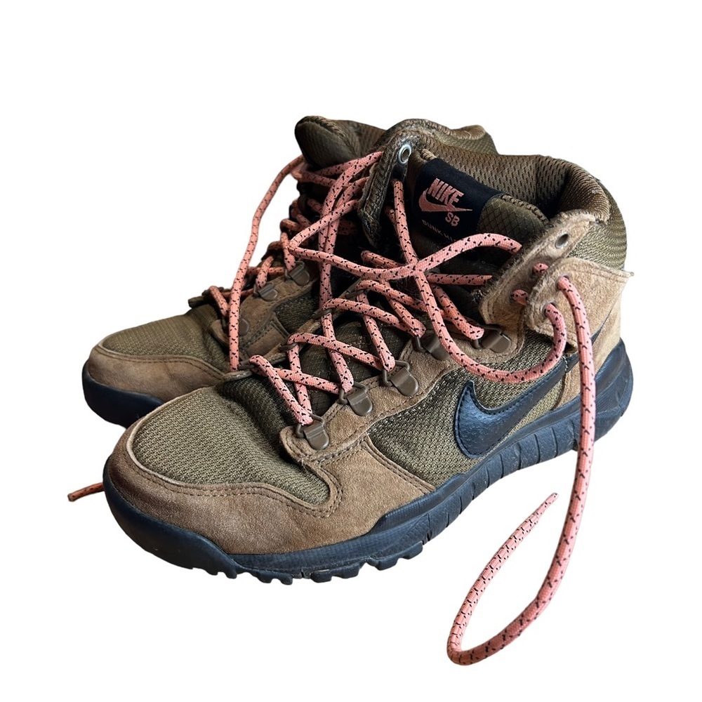 Nike Men's Sb Dunk Hi Military Brown / Black High-Top Skateboarding Shoe - Picture 8 of 13